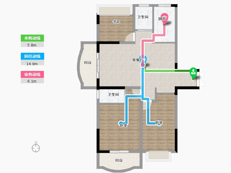 河南省-郑州市-志强理想名城-114.55-户型库-动静线