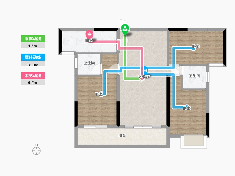 湖北省-武汉市-御湖园-82.95-户型库-动静线