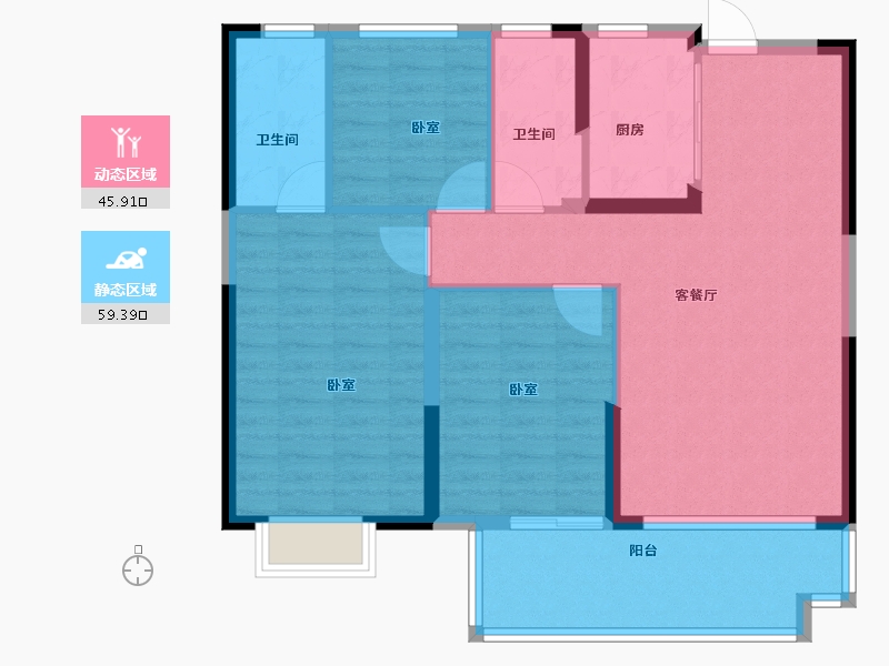 江西省-上饶市-万年·华泽城-95.00-户型库-动静分区