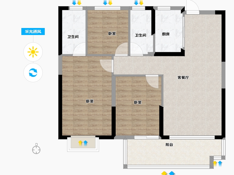 江西省-上饶市-万年·华泽城-95.00-户型库-采光通风