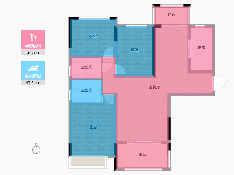 湖北省-宜昌市-公园大观-97.97-户型库-动静分区