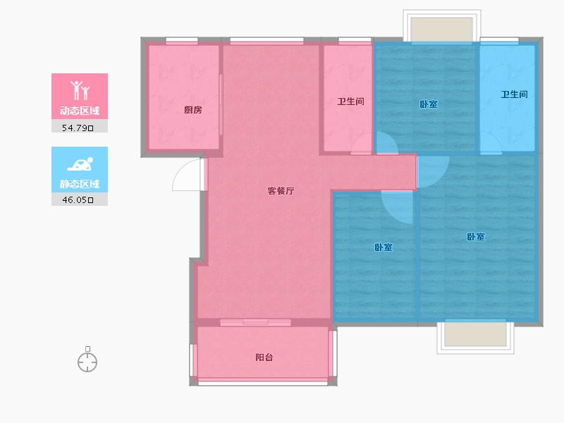 湖北省-黄冈市-康馨小区-92.20-户型库-动静分区