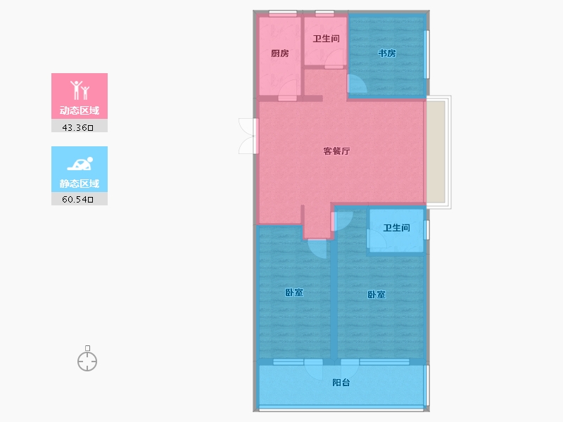 山东省-济宁市-九巨龙·龙城华府-93.00-户型库-动静分区