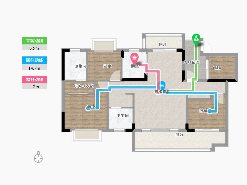 江西省-上饶市-万年·华泽城-96.00-户型库-动静线