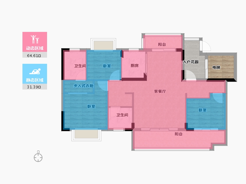 江西省-上饶市-万年·华泽城-96.00-户型库-动静分区