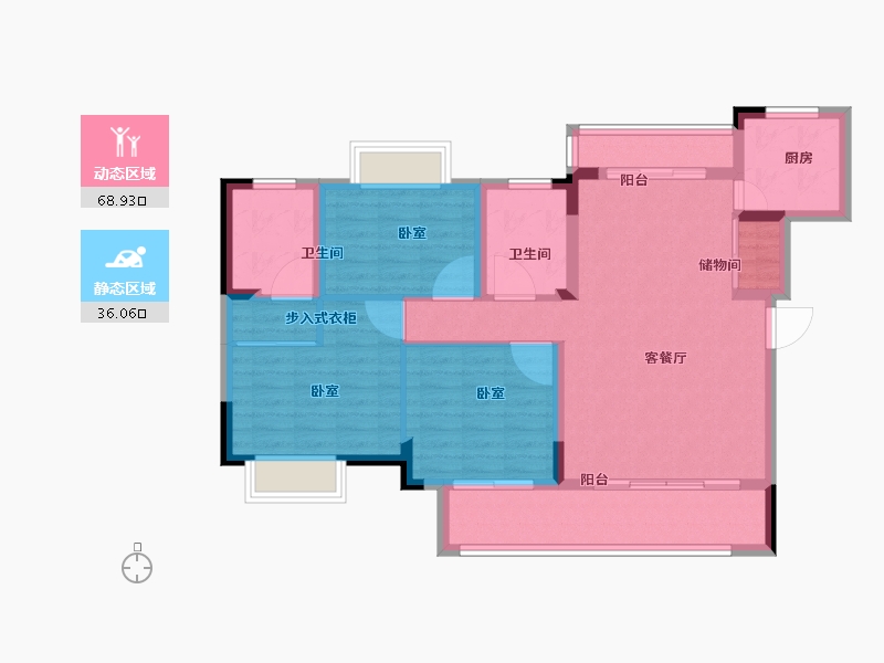 江西省-上饶市-万年·华泽城-94.01-户型库-动静分区