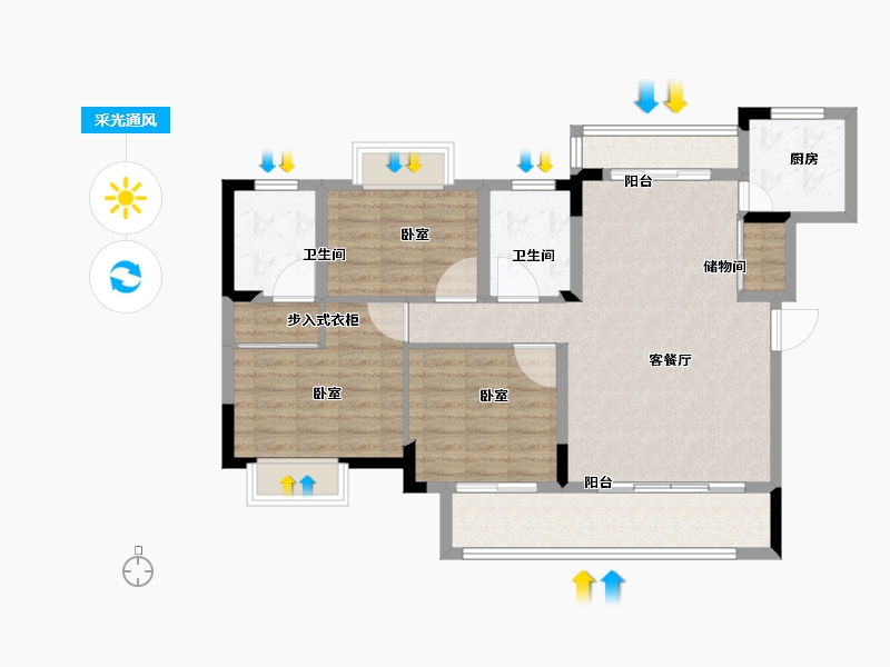 江西省-上饶市-万年·华泽城-94.01-户型库-采光通风