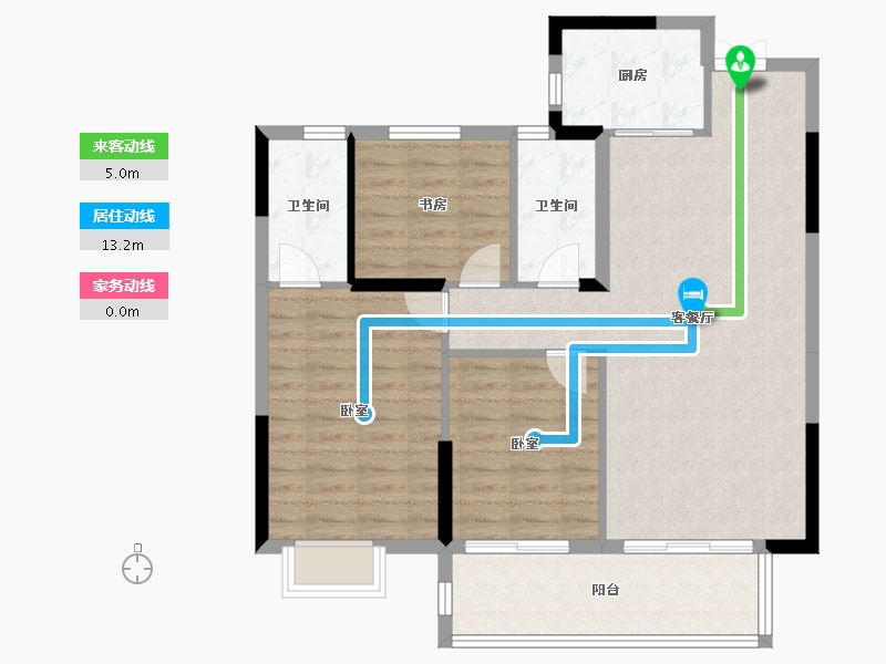 湖北省-黄冈市-中港水岸新城-93.38-户型库-动静线