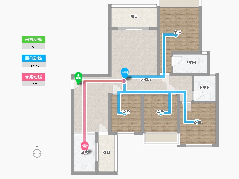 四川省-乐山市-幸福名门-104.23-户型库-动静线