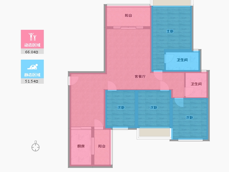 四川省-乐山市-幸福名门-104.23-户型库-动静分区