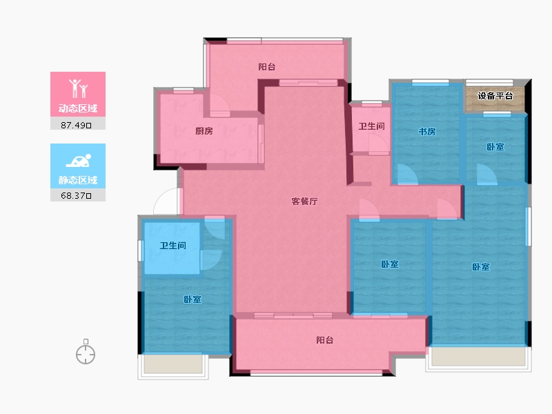 湖北省-宜昌市-公园大观-142.11-户型库-动静分区