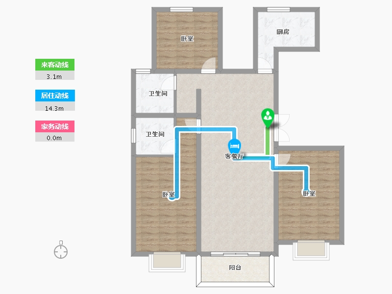 河南省-许昌市-山峰唐宁湾-110.01-户型库-动静线