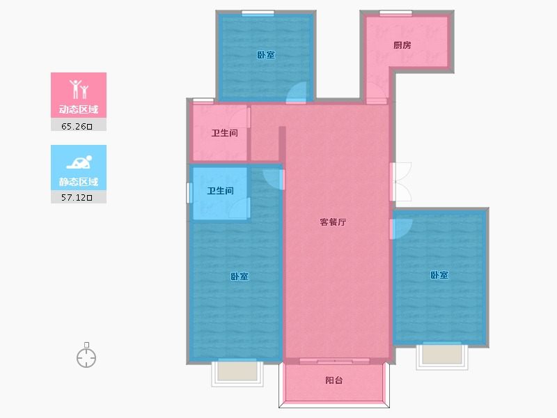 河南省-许昌市-山峰唐宁湾-110.01-户型库-动静分区