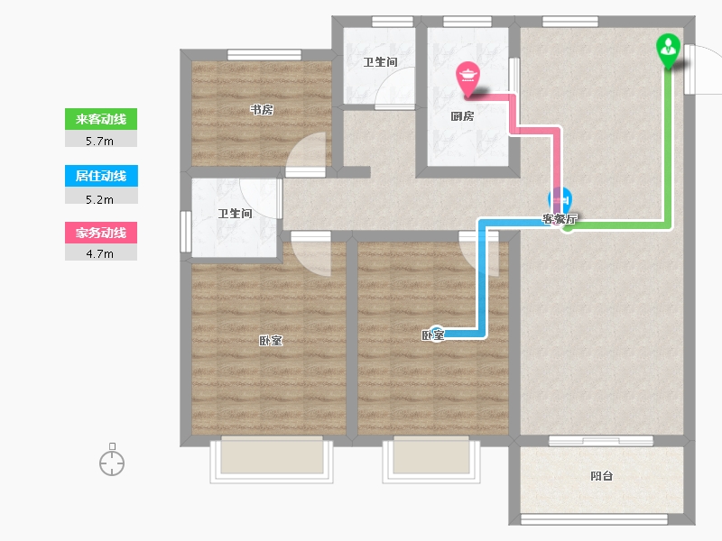 山东省-德州市-润德公馆-99.00-户型库-动静线