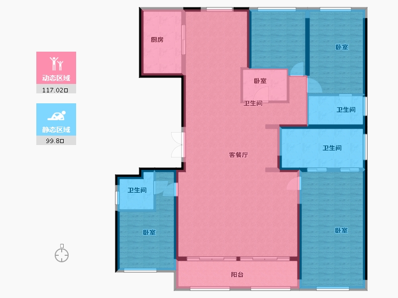 湖北省-武汉市-远洋东方境世界观-199.01-户型库-动静分区