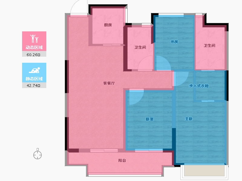 江苏省-宿迁市-泗阳石榴江南府-92.01-户型库-动静分区