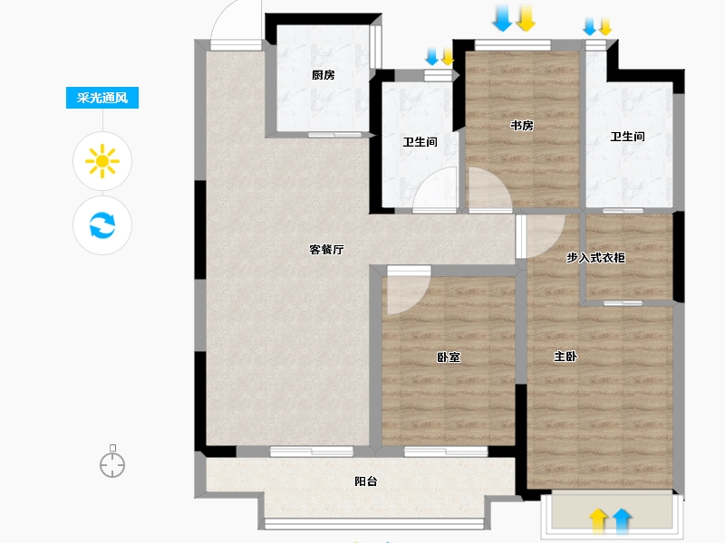 江苏省-宿迁市-泗阳石榴江南府-92.01-户型库-采光通风