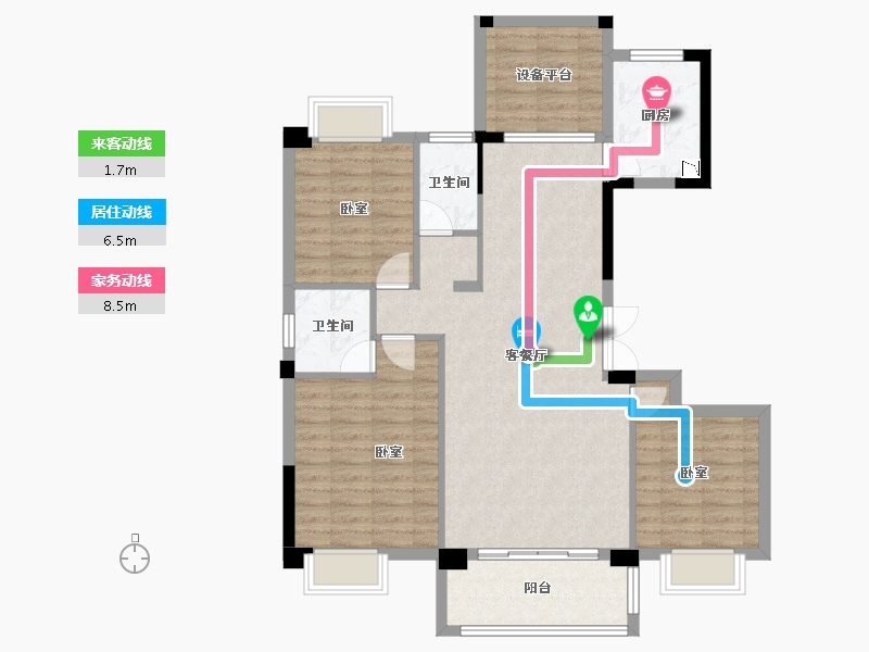 湖北省-黄冈市-泰信凤凰城-99.53-户型库-动静线