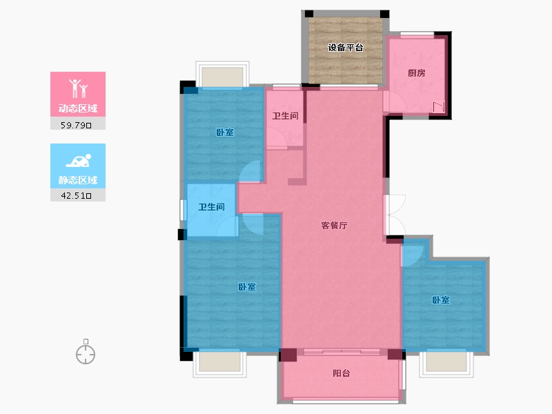 湖北省-黄冈市-泰信凤凰城-99.53-户型库-动静分区