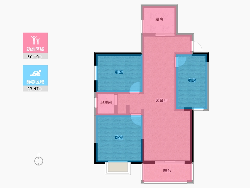 湖南省-常德市-金源国际二期-73.46-户型库-动静分区