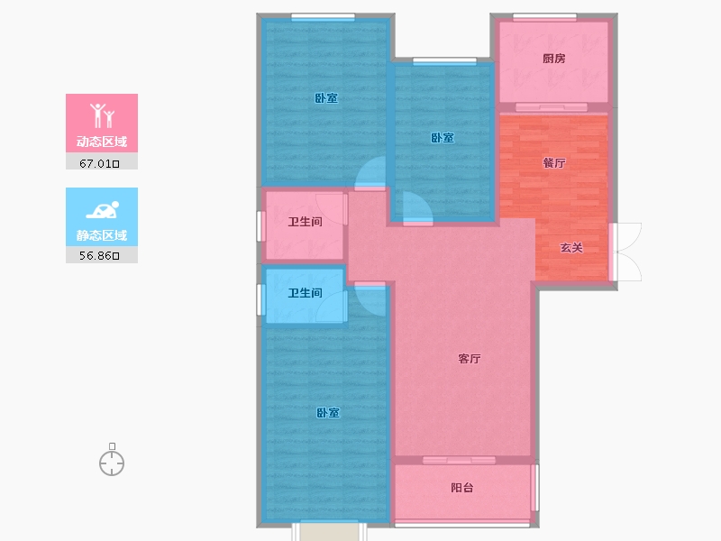 河南省-许昌市-山峰唐宁湾-111.60-户型库-动静分区