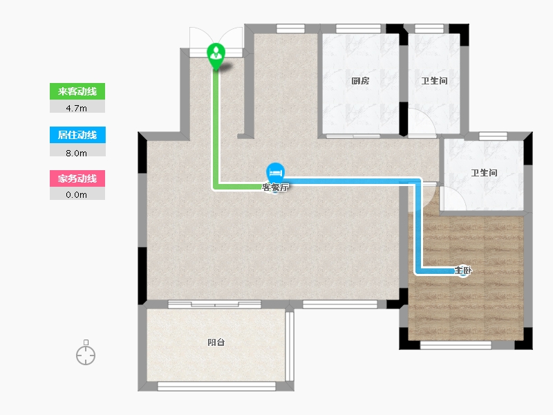 湖南省-株洲市-长房湘江府-77.80-户型库-动静线