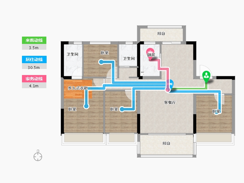 河南省-商丘市-碧桂园木兰郡-110.00-户型库-动静线