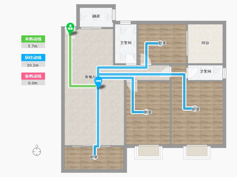 湖南省-衡阳市-山河国际-107.01-户型库-动静线