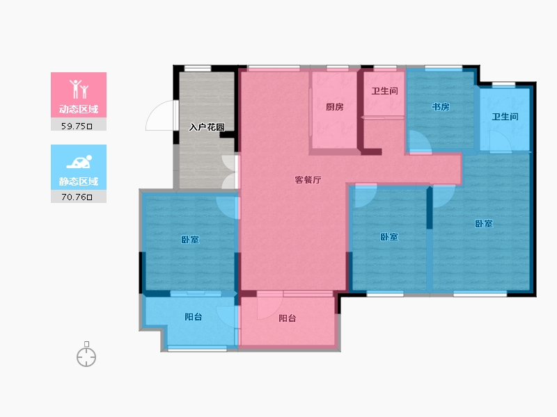 山东省-德州市-盛信·东城茗筑-127.00-户型库-动静分区