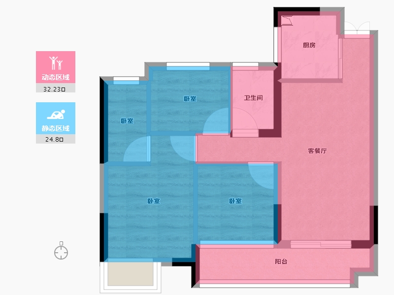 湖北省-襄阳市-襄投锦程-49.39-户型库-动静分区