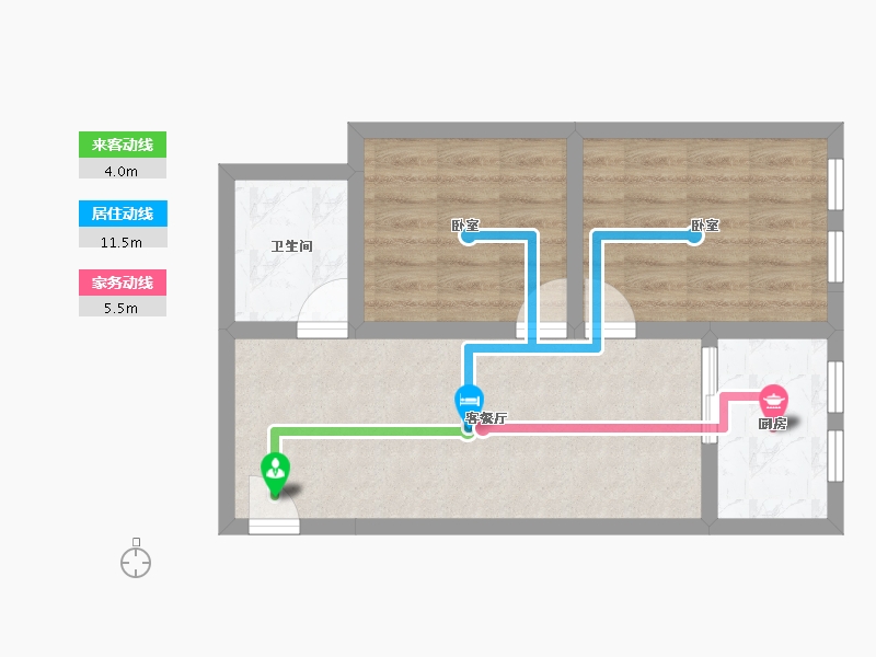 湖南省-株洲市-山语云栖·云公馆-50.16-户型库-动静线