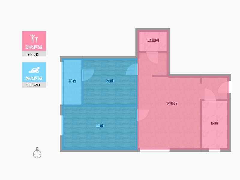 北京-北京市-万博苑-62.56-户型库-动静分区