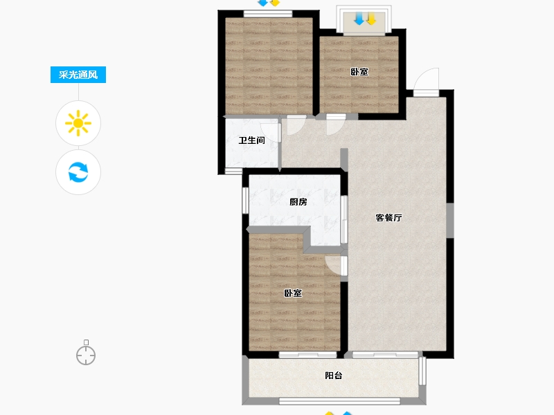 湖北省-武汉市-远洋东方境世界观-89.00-户型库-采光通风