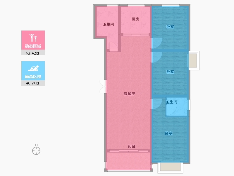 河南省-许昌市-益和雅居-99.39-户型库-动静分区