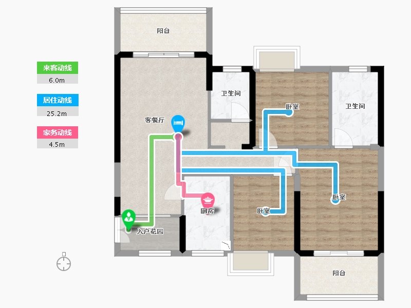 湖北省-武汉市-国瑞新港广场二期-95.26-户型库-动静线