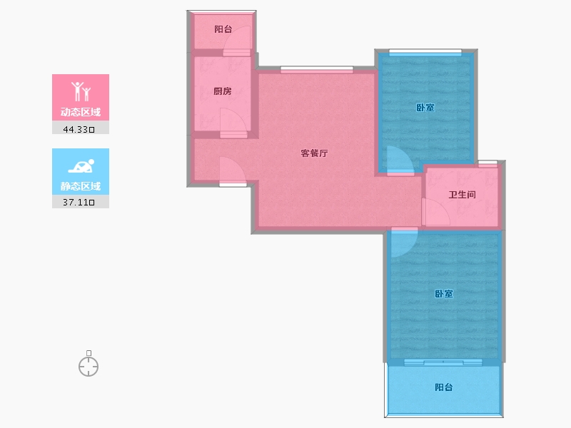 河南省-许昌市-广杰龙湖华庭-73.00-户型库-动静分区