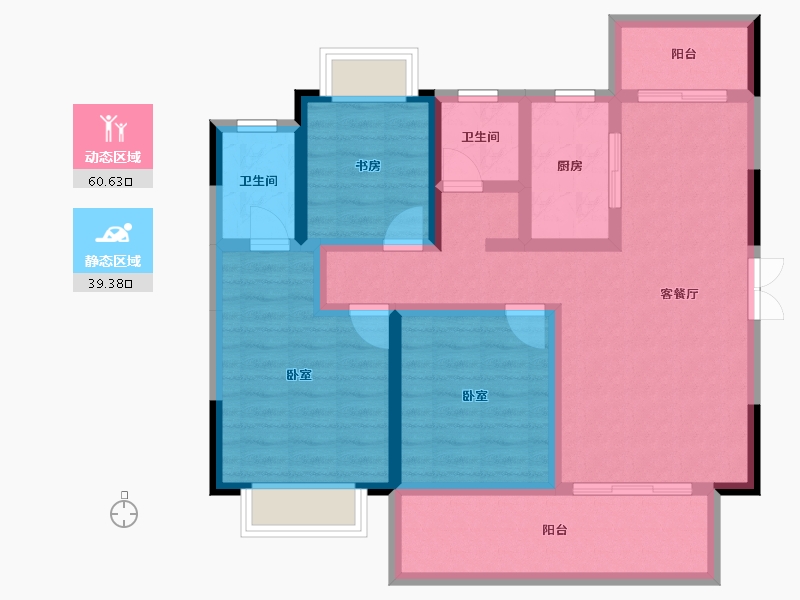 湖南省-株洲市-亿都时光-87.69-户型库-动静分区