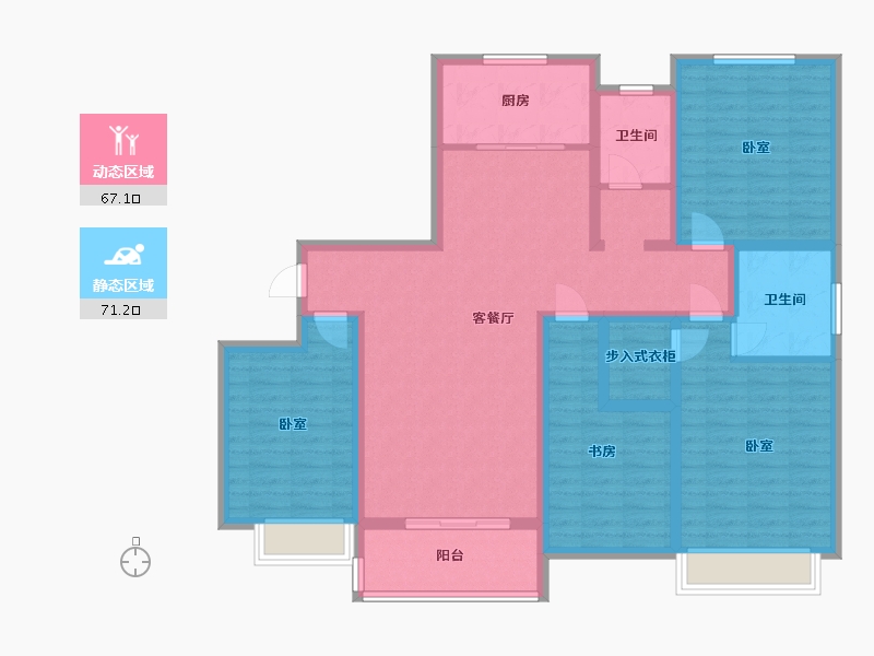 河南省-许昌市-上宅西湖湾-123.02-户型库-动静分区