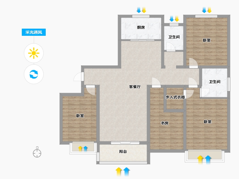 河南省-许昌市-上宅西湖湾-123.02-户型库-采光通风