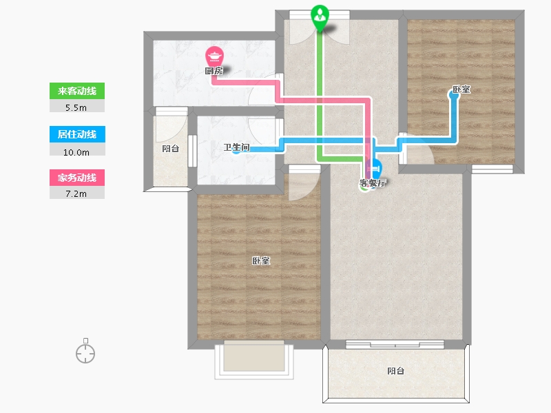 河南省-许昌市-广杰龙湖华庭-76.00-户型库-动静线