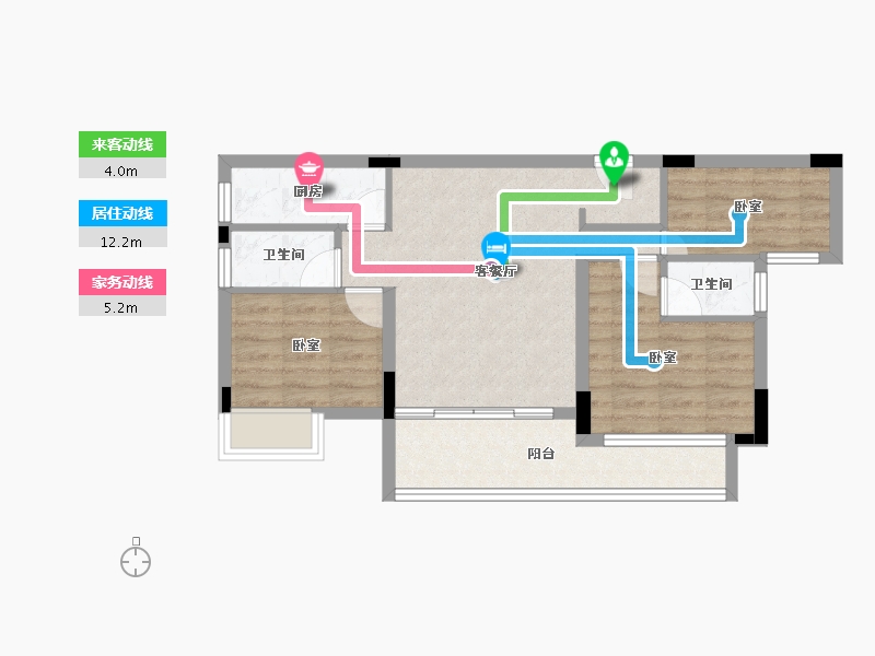 湖北省-襄阳市-天润智慧城-63.26-户型库-动静线