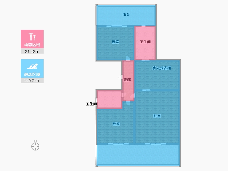 湖南省-邵阳市-中驰晨曦桐江府-150.00-户型库-动静分区