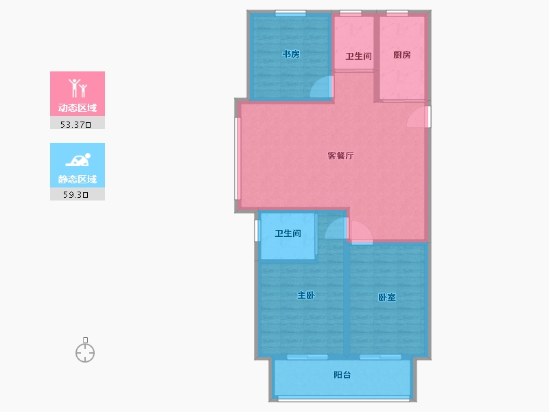 河南省-许昌市-德鸿迎宾府-101.65-户型库-动静分区