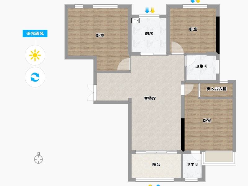 湖北省-十堰市-震洋贵府-97.02-户型库-采光通风