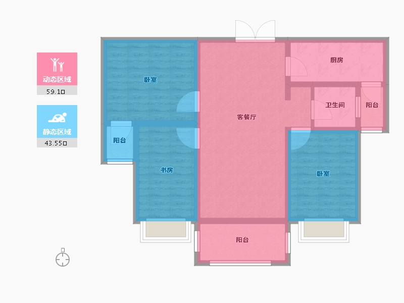 河南省-许昌市-广杰龙湖华庭-91.01-户型库-动静分区