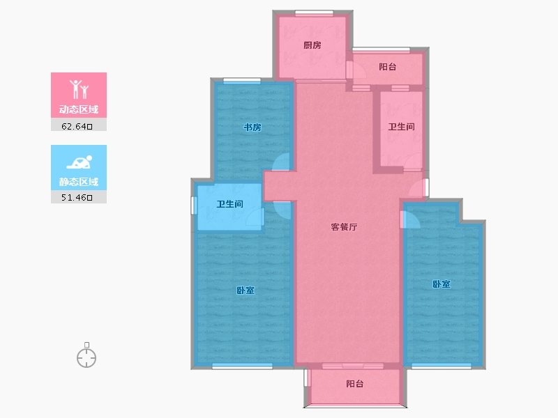 河南省-许昌市-正岩尚品园-101.99-户型库-动静分区