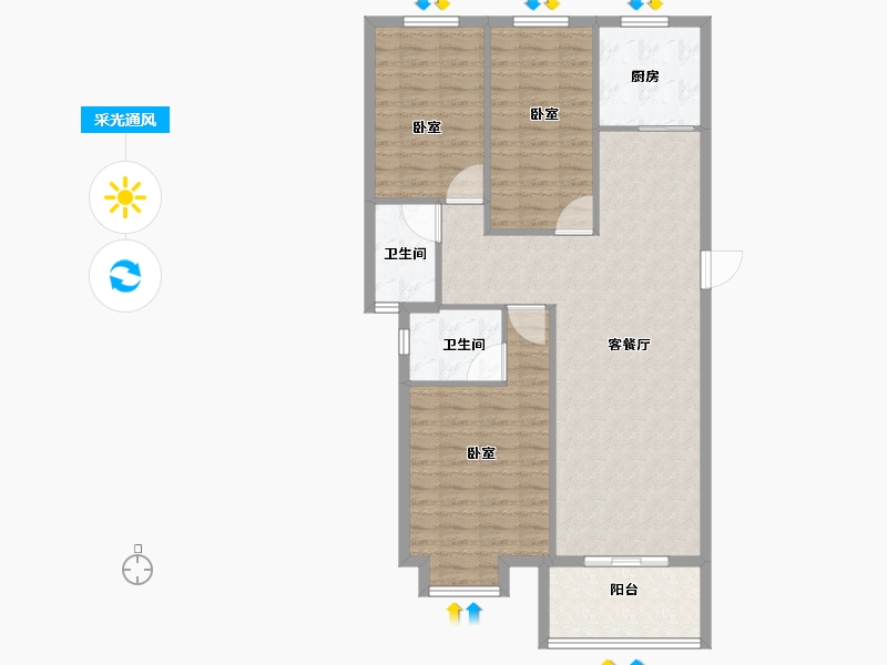 湖北省-黄冈市-锦上城-97.42-户型库-采光通风