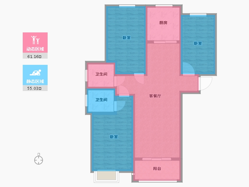 河南省-许昌市-中航文峰上城-103.80-户型库-动静分区