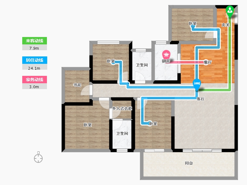 湖南省-衡阳市-金钟君悦城-115.69-户型库-动静线