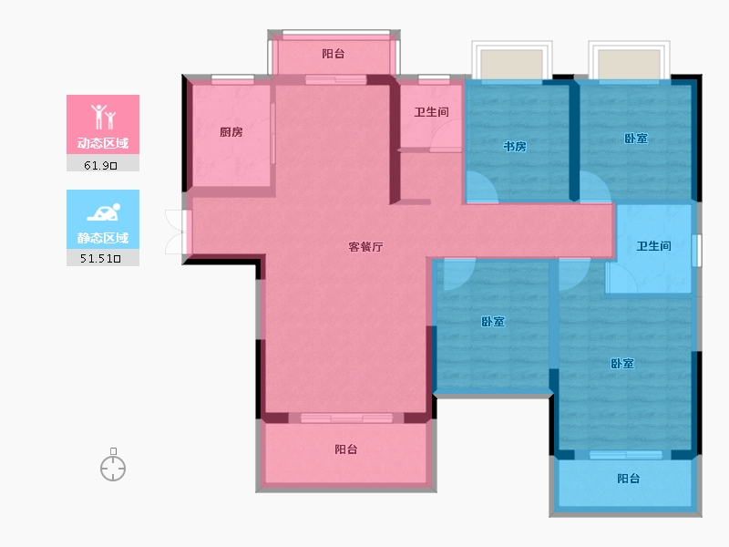 湖北省-黄冈市-红安汇景新城-101.05-户型库-动静分区